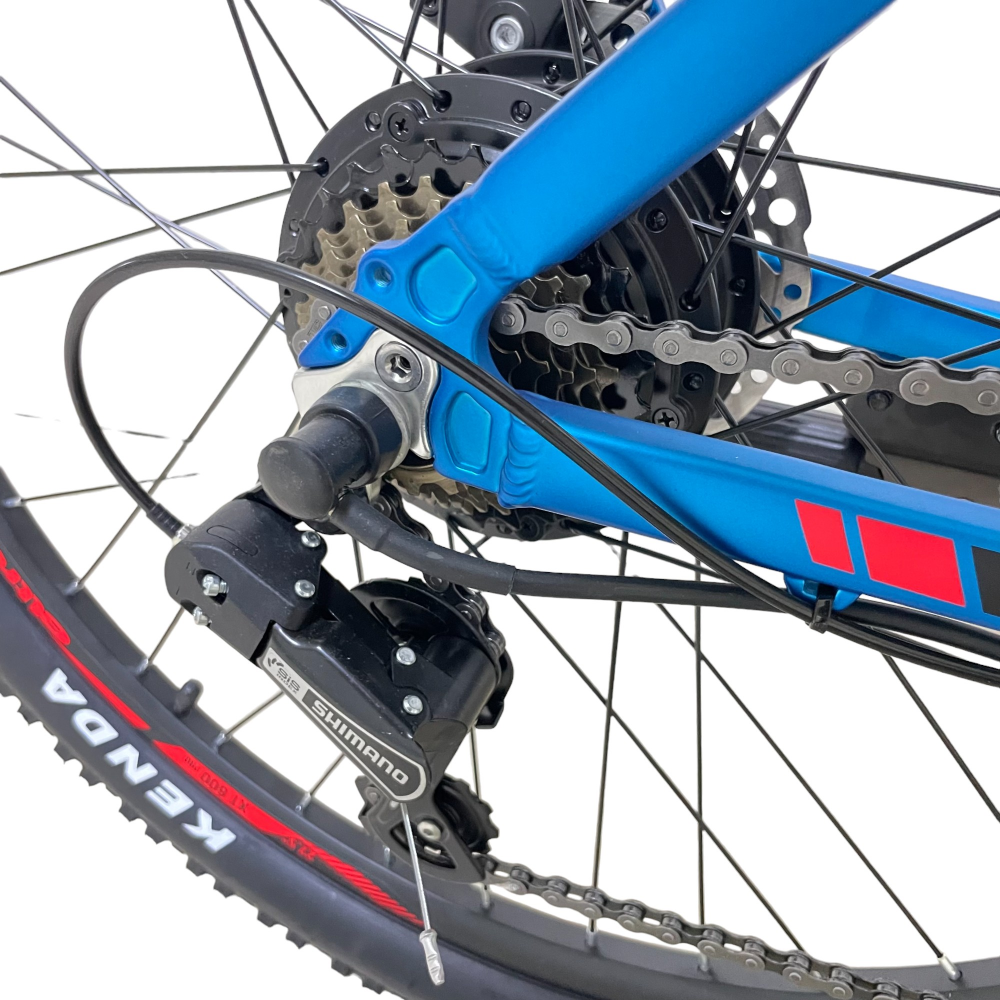 Электровелосипед Eltreco XT 600 Pro (сине-оранжевый) 21