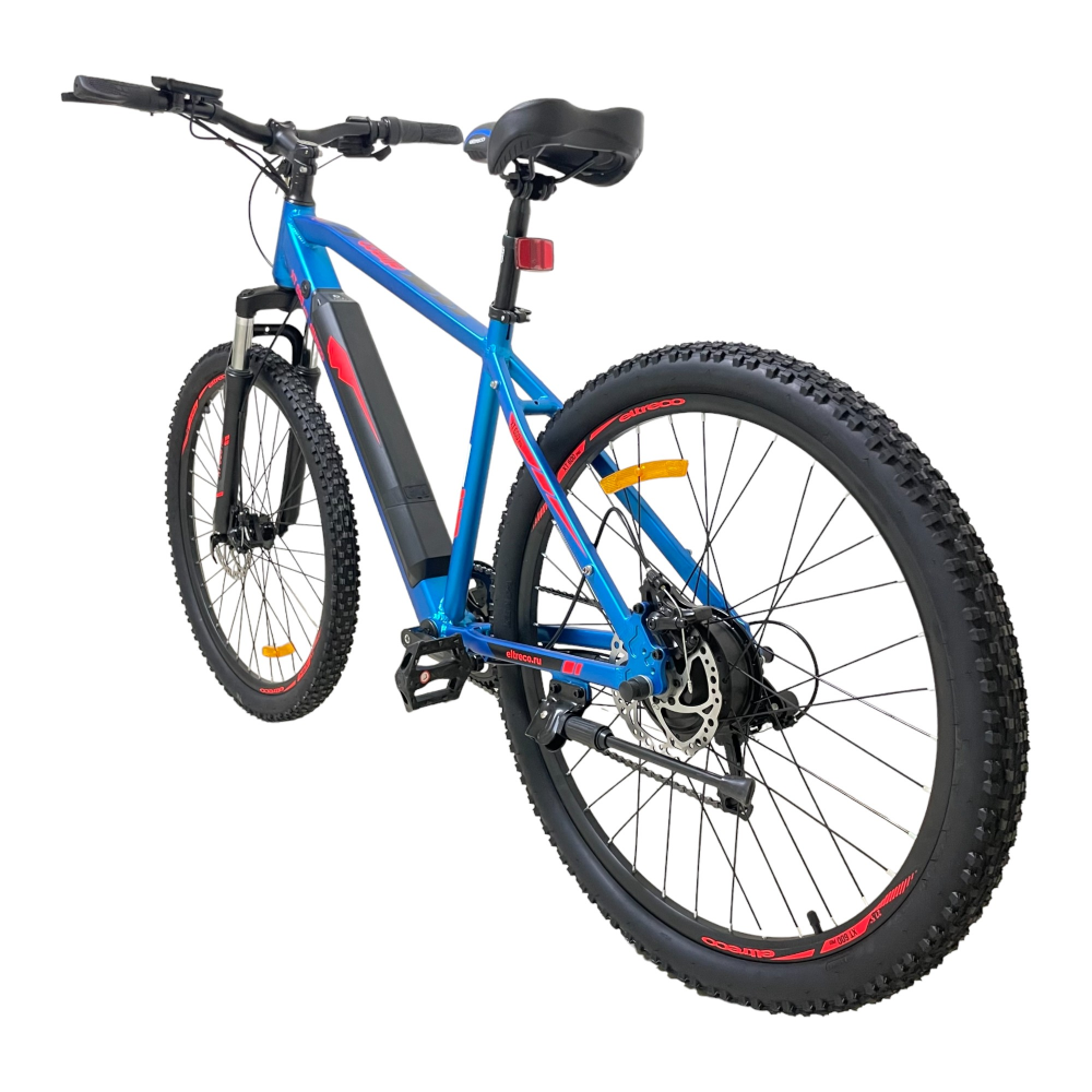 Электровелосипед Eltreco XT 600 Pro (сине-оранжевый) 2
