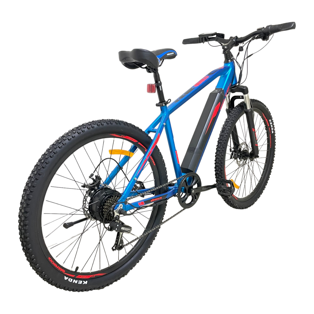 Электровелосипед Eltreco XT 600 Pro (сине-оранжевый) 4