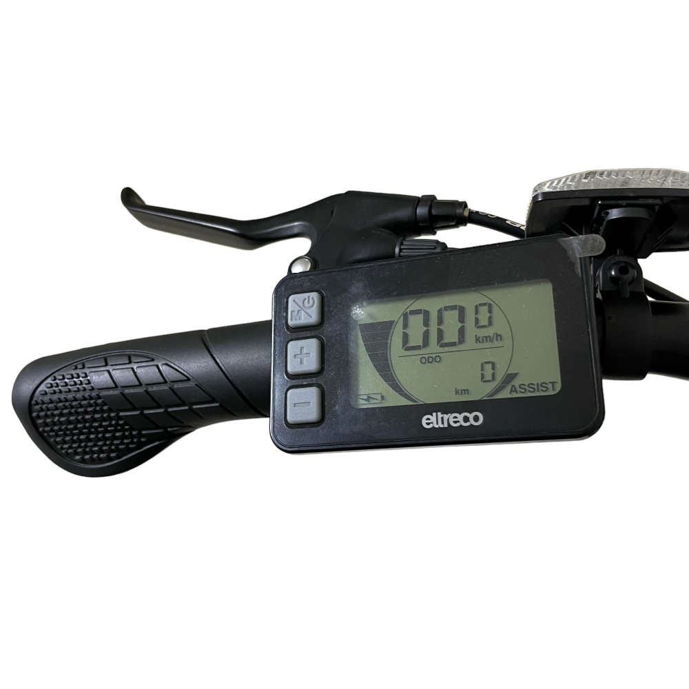 Электровелосипед Eltreco XT 600 Pro (сине-оранжевый) 8